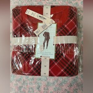 Victoria Secret Thermal Red and Black Plaid Pajamas. SZ M. NWT.